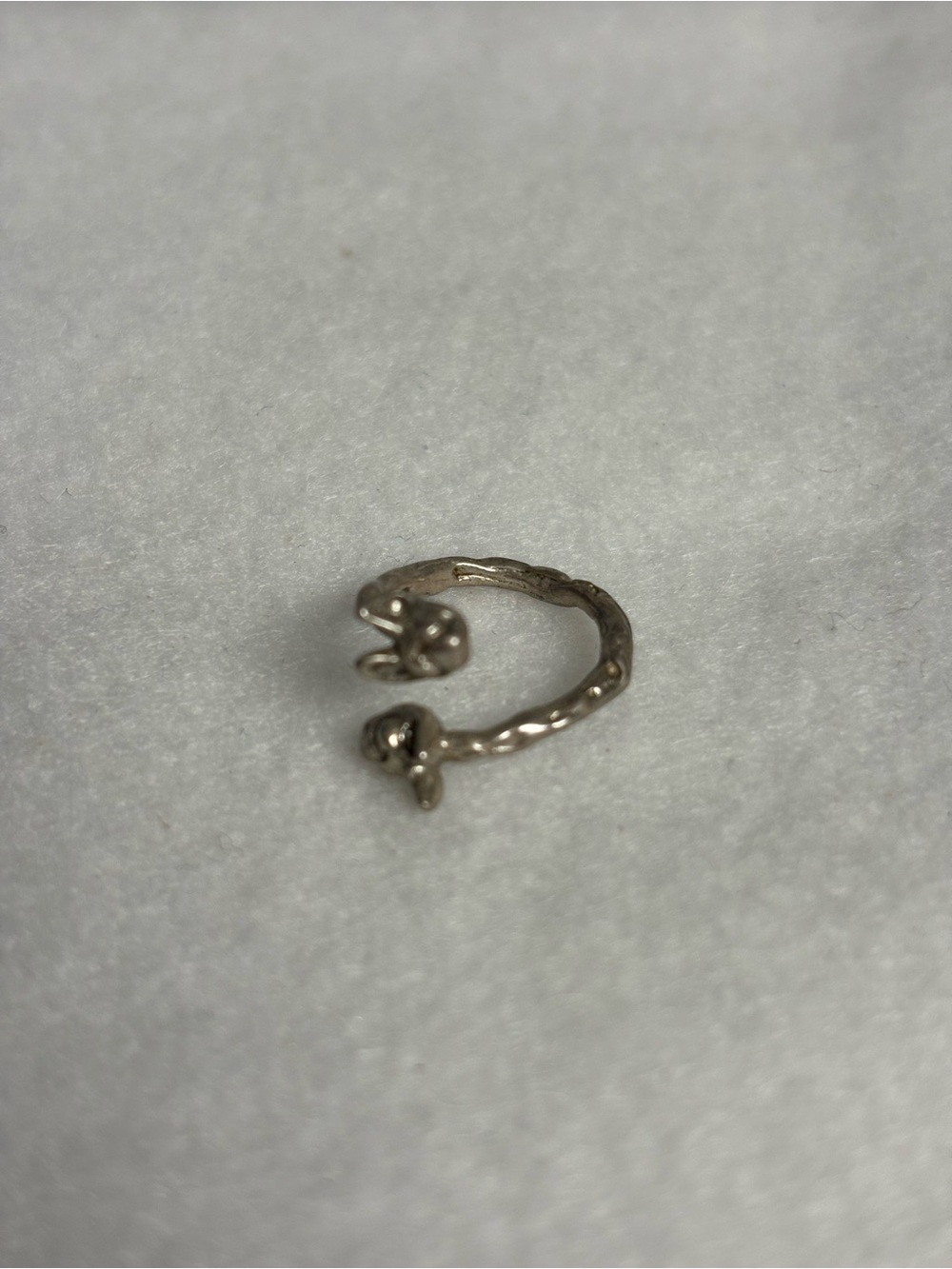 VERAMEAT French Kiss Sterling Silver French Bulldog Open Ring Frenchie